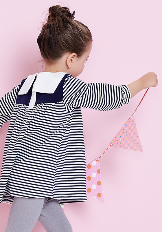 Calottina Striped Bow Dress Calottina Striped Bow Dress