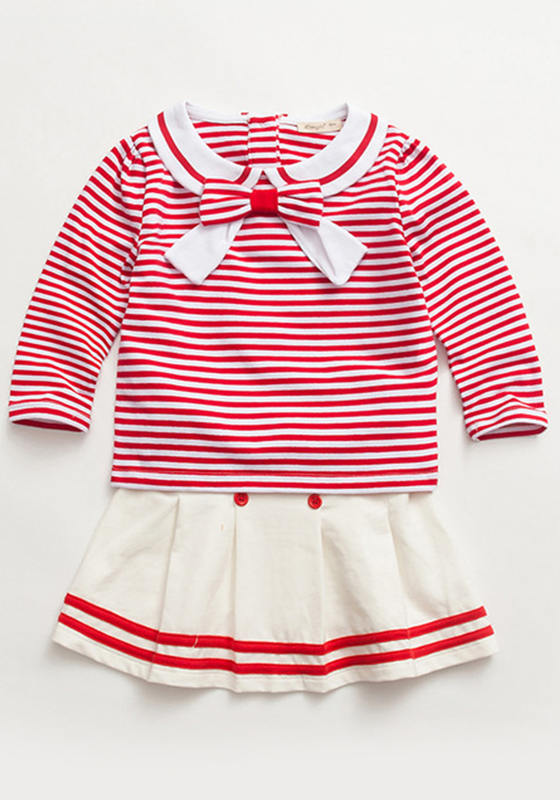 Honeycomb Striped Shirt & Skirt Honeycomb Striped Shirt & Skirt