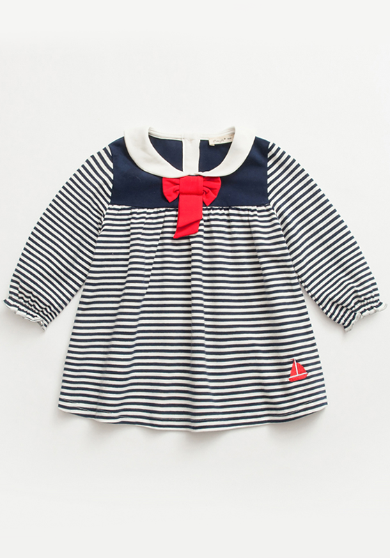 Calottina Striped Bow Dress Calottina Striped Bow Dress
