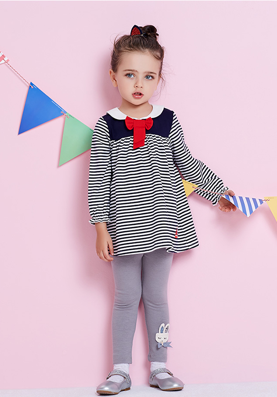 Calottina Striped Bow Dress Calottina Striped Bow Dress