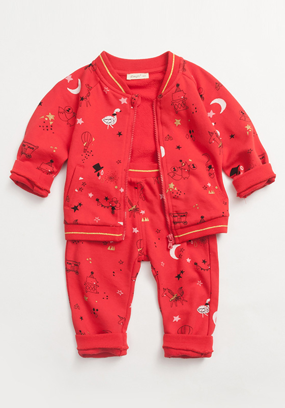 Mouile Character Print Jacket & Pants Mouile Character Print Jacket & Pants