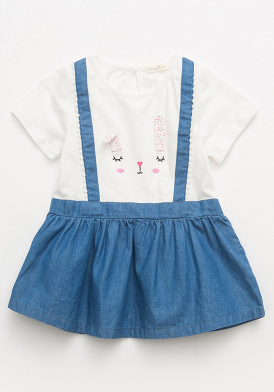 Chambray Crew Neck Dress Chambray Crew Neck Dress