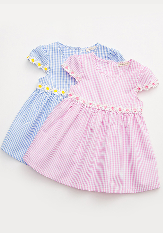 Lison Plaid Short Sleeve Dress Lison Plaid Short Sleeve Dress