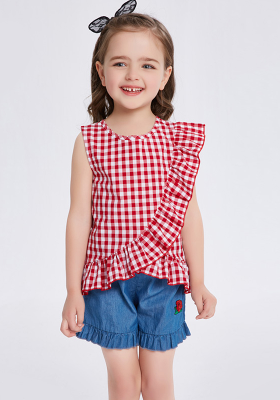 Mila Plaid Sleeveless Shirt With Jeans Mila Plaid Sleeveless Shirt With Jeans