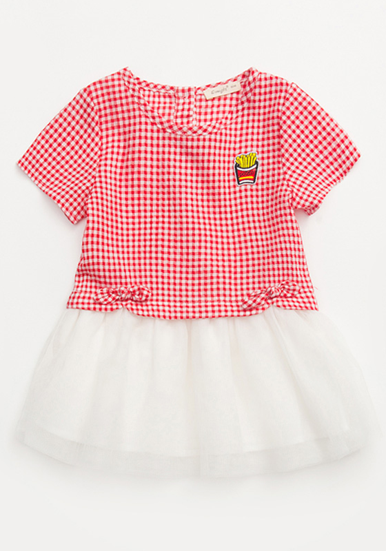 Moineau Plaid Patchwork Dress Moineau Plaid Patchwork Dress