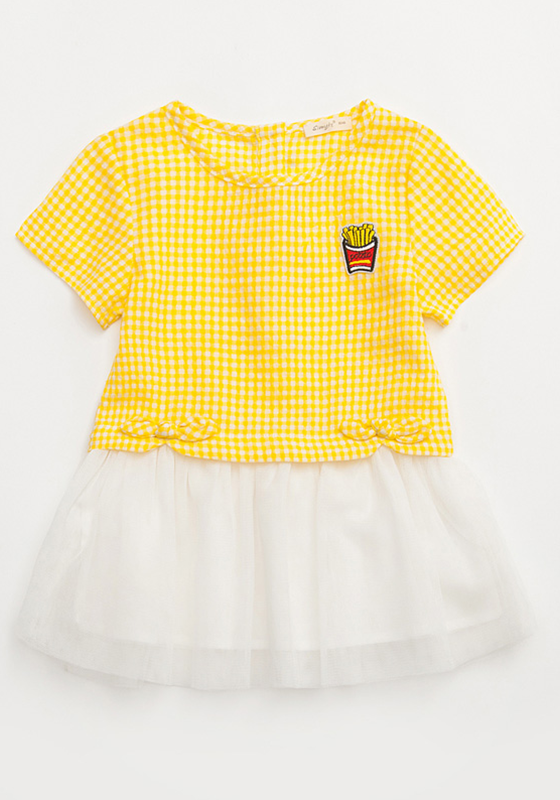 Moineau Plaid Patchwork Dress Moineau Plaid Patchwork Dress