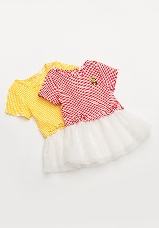 Moineau Plaid Patchwork Dress Moineau Plaid Patchwork Dress