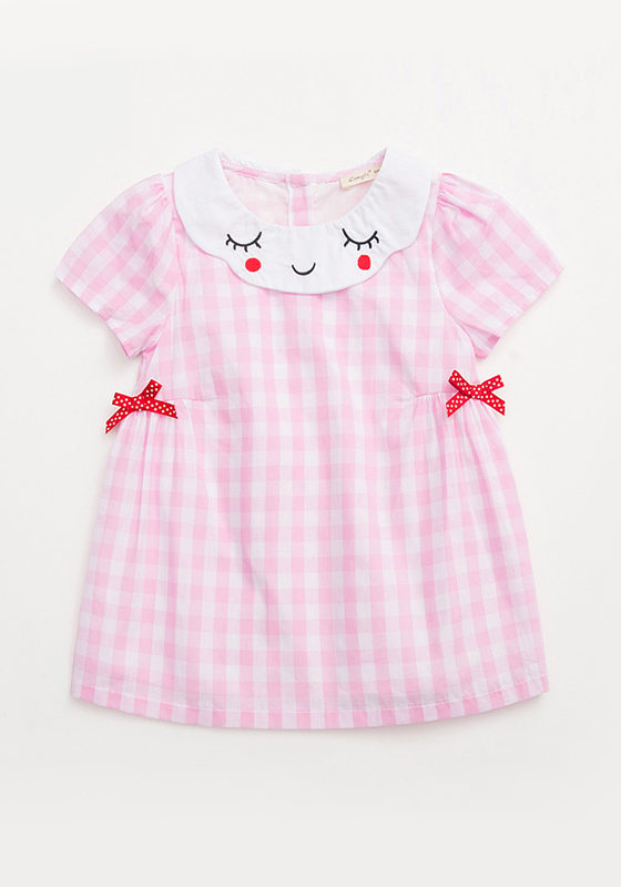 Blune Plaid Short Sleeve Dress Blune Plaid Short Sleeve Dress
