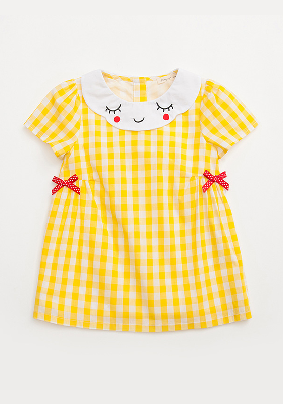 Blune Plaid Short Sleeve Dress Blune Plaid Short Sleeve Dress