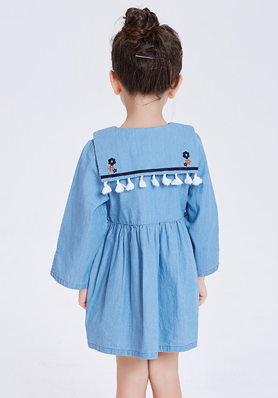 Organic Embroidery Denim Dress Organic Embroidery Denim Dress