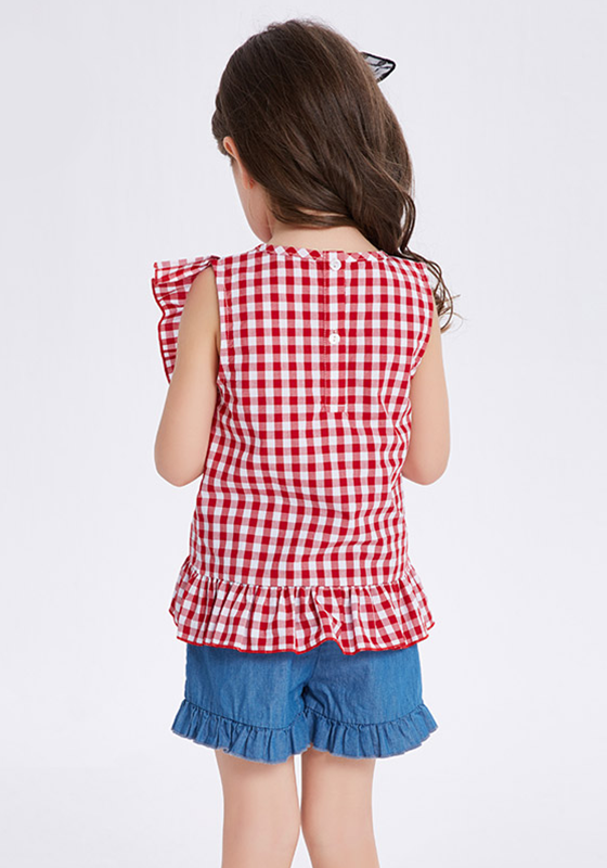 Mila Plaid Sleeveless Shirt With Jeans Mila Plaid Sleeveless Shirt With Jeans