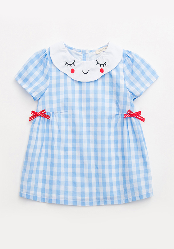 Blune Plaid Short Sleeve Dress Blune Plaid Short Sleeve Dress