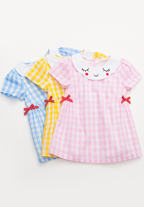 Blune Plaid Short Sleeve Dress Blune Plaid Short Sleeve Dress