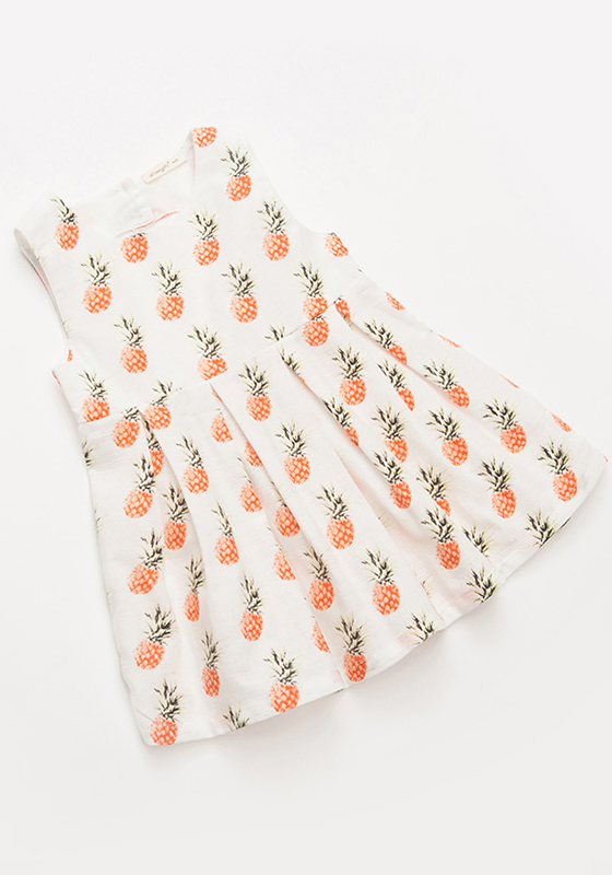 Sacha Draped Pineapple Print Dress Sacha Draped Pineapple Print Dress