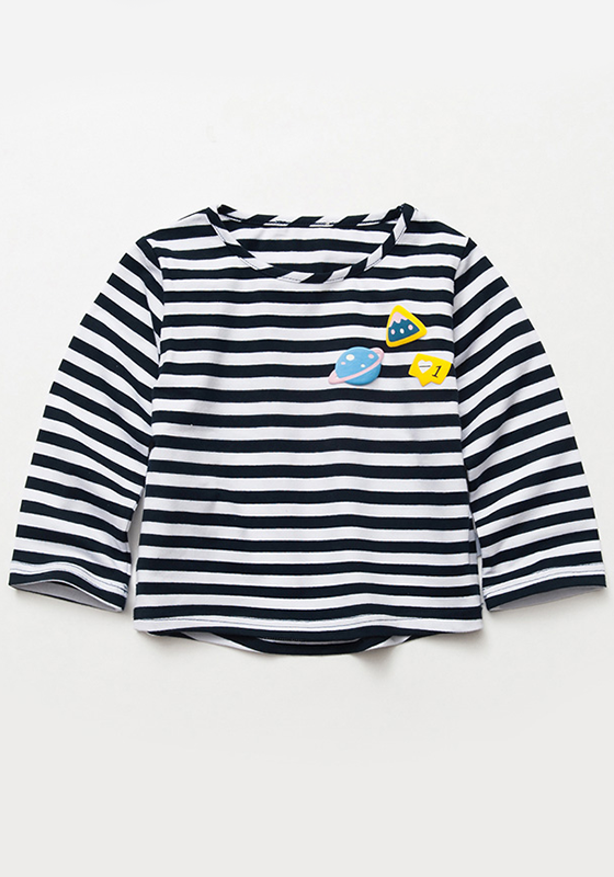 Smocky Striped Long Sleeve Tee Smocky Striped Long Sleeve Tee