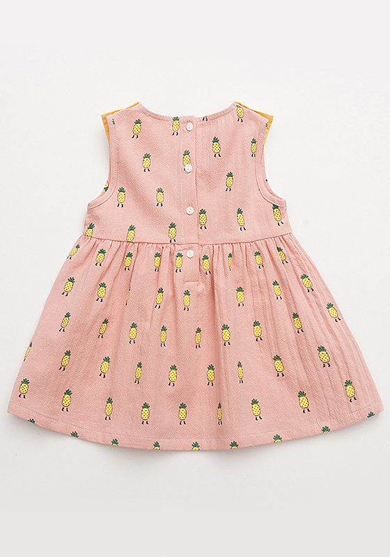 Crepo Cotton Pinapple Print Dress Crepo Cotton Pinapple Print Dress