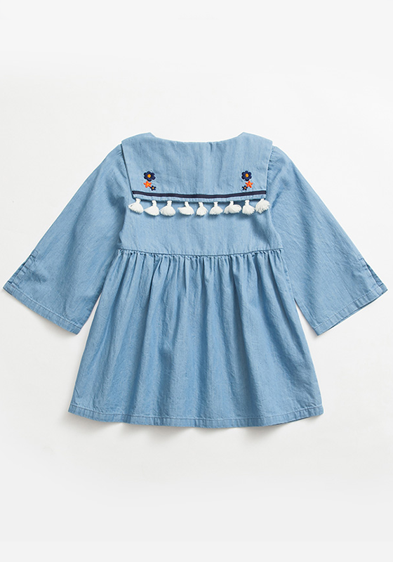 Organic Embroidery Denim Dress Organic Embroidery Denim Dress