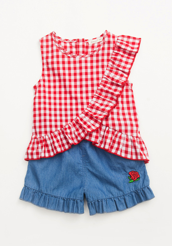 Mila Plaid Sleeveless Shirt With Jeans Mila Plaid Sleeveless Shirt With Jeans