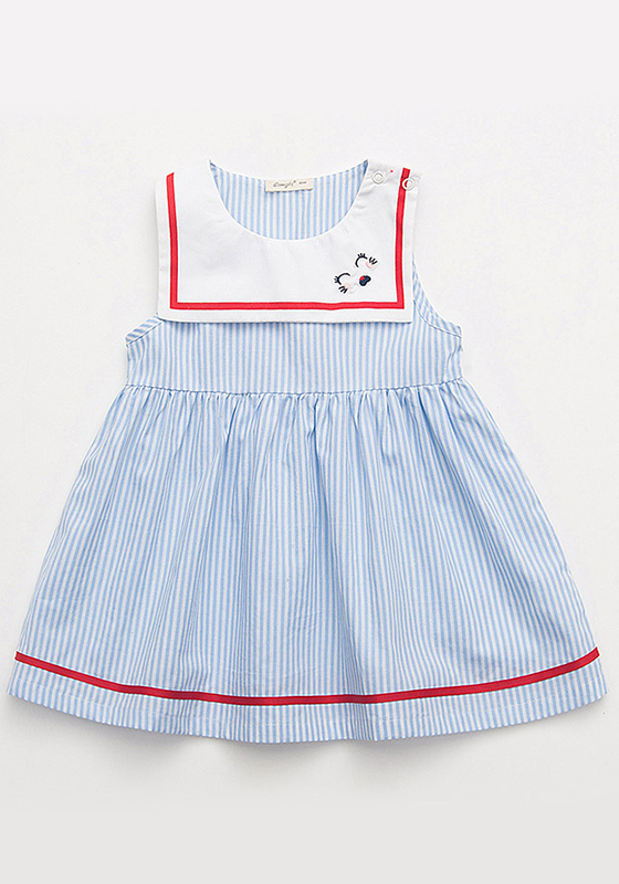 Bee Crew Neck Striped Dress Bee Crew Neck Striped Dress