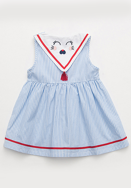 Bee Crew Neck Striped Dress Bee Crew Neck Striped Dress