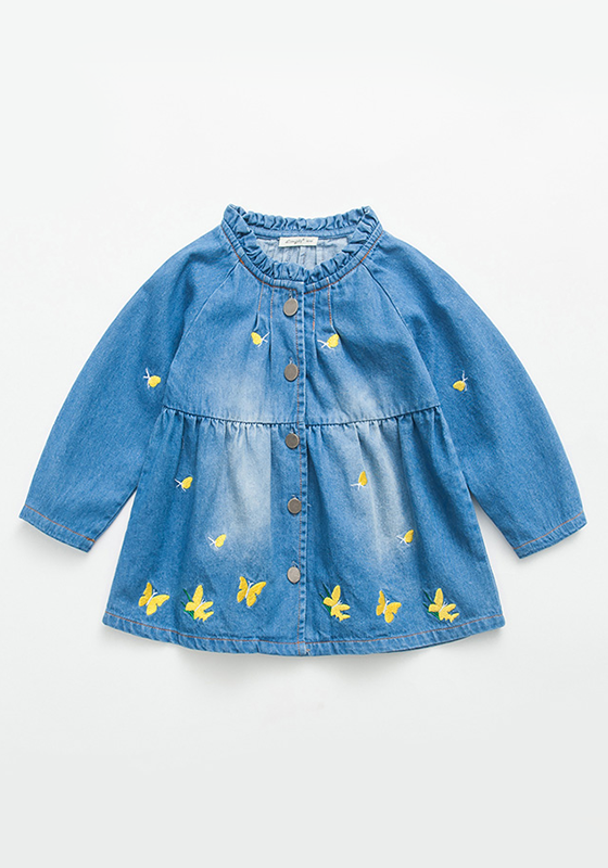 Pompom O-Neck Denim Jacket Pompom O-Neck Denim Jacket