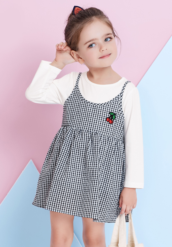 Napolir T-shirt + Plaid Dress Napolir T-shirt + Plaid Dress