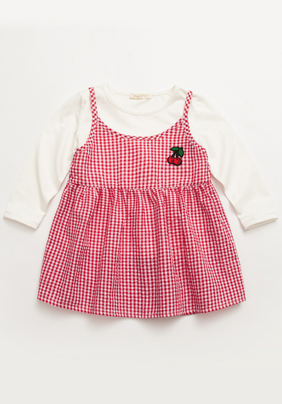 Napolir T-shirt + Plaid Dress Napolir T-shirt + Plaid Dress