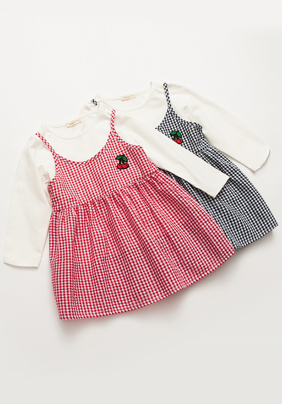 Napolir T-shirt + Plaid Dress Napolir T-shirt + Plaid Dress