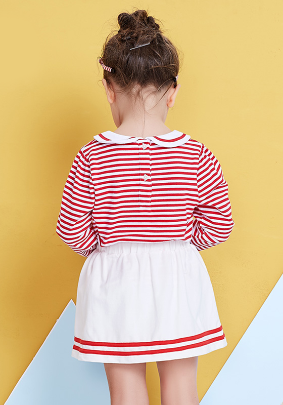 Honeycomb Striped Shirt & Skirt Honeycomb Striped Shirt & Skirt