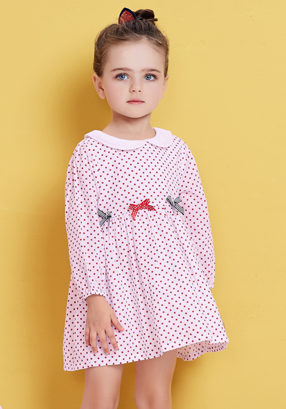Flecked Cotton Bow Dress Flecked Cotton Bow Dress