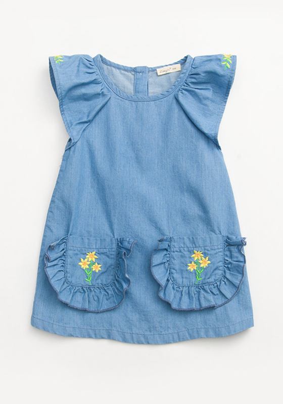 Sunset Embroidery Denim Dress Sunset Embroidery Denim Dress