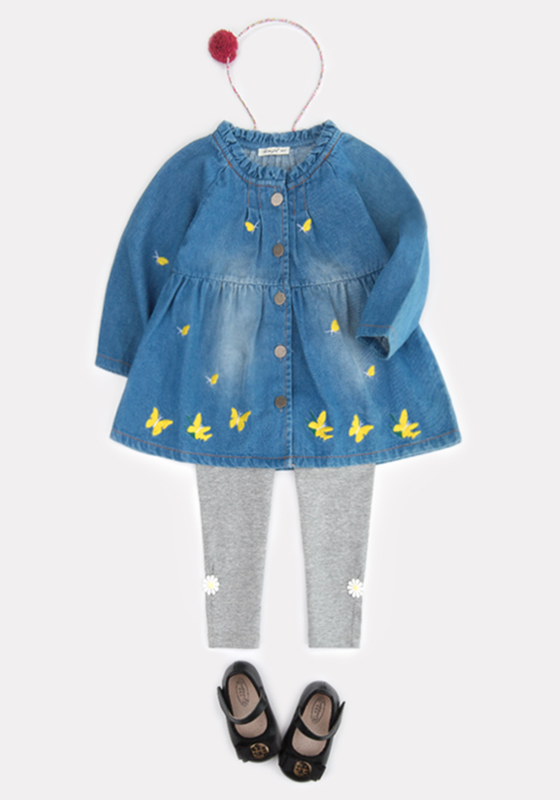 Pompom O-Neck Denim Jacket Pompom O-Neck Denim Jacket