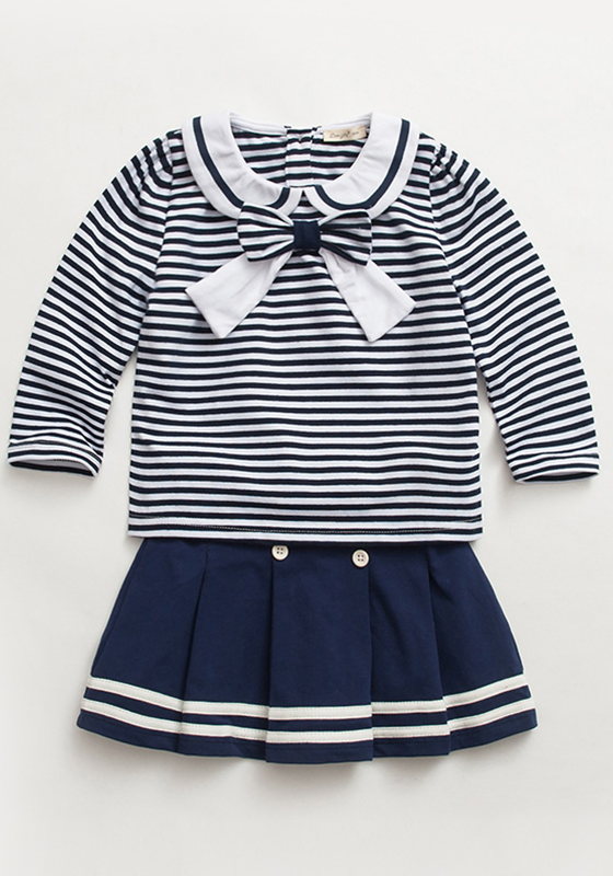 Honeycomb Striped Shirt & Skirt Honeycomb Striped Shirt & Skirt