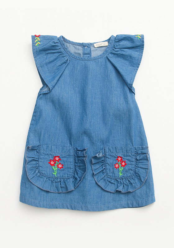 Sunset Embroidery Denim Dress Sunset Embroidery Denim Dress