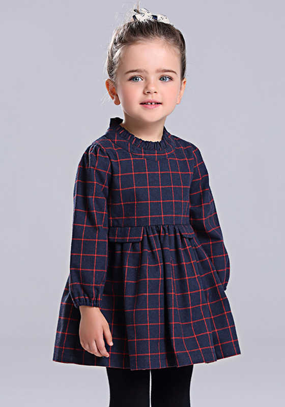 Chiap Plaid Long Sleeve Dress Chiap Plaid Long Sleeve Dress