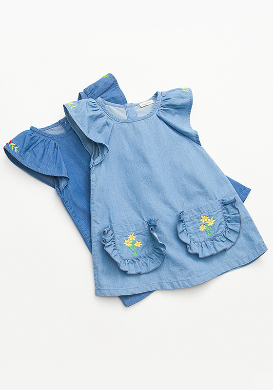 Sunset Embroidery Denim Dress Sunset Embroidery Denim Dress