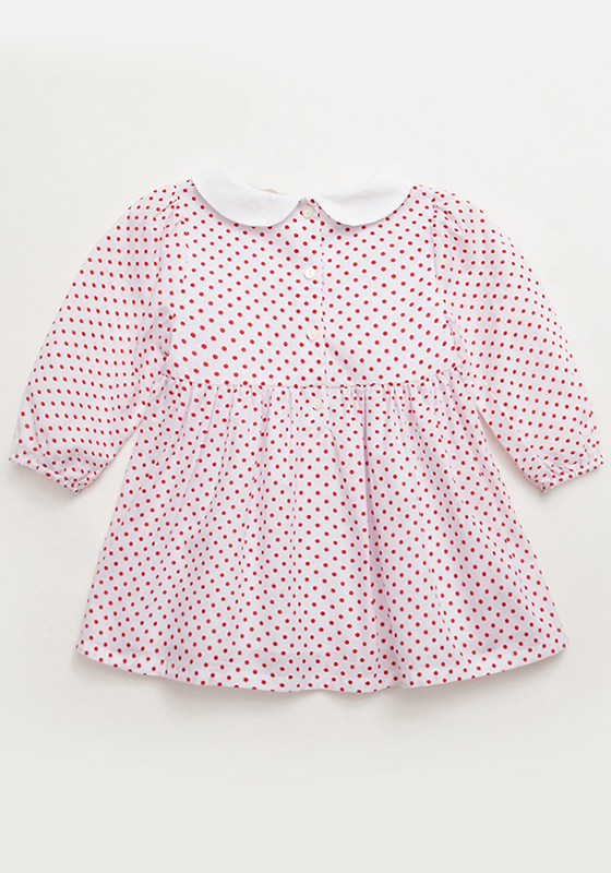 Flecked Cotton Bow Dress Flecked Cotton Bow Dress