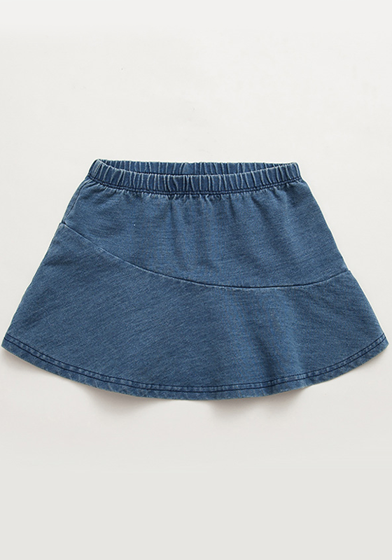 Lurex Striped Shirt & Denim Skirt Lurex Striped Shirt & Denim Skirt