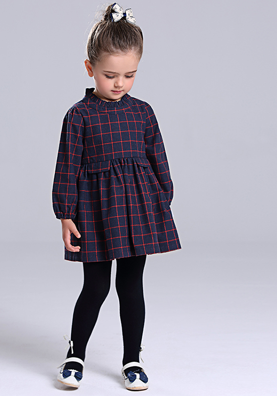 Chiap Plaid Long Sleeve Dress Chiap Plaid Long Sleeve Dress