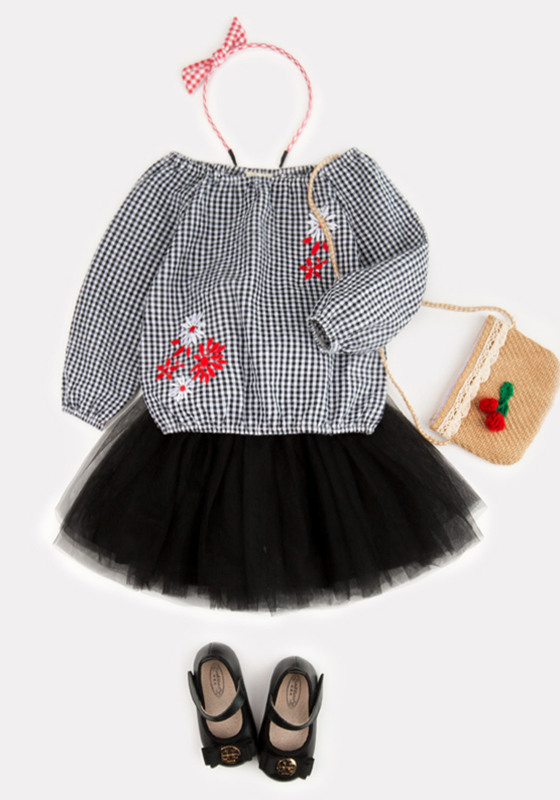 Mouile Slash Neck Plaid Blouse Mouile Slash Neck Plaid Blouse