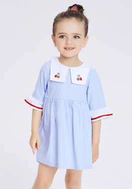 Alan Half Sleeve Embroidery Dress