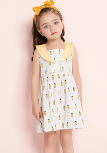 Crepo Cotton Pinapple Print Dress