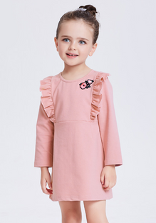 Mapi Long Sleeve Ruffles Dress