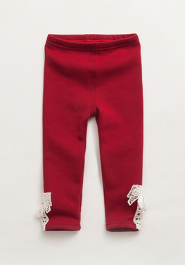 Scalloped Fleece Pencil Pants