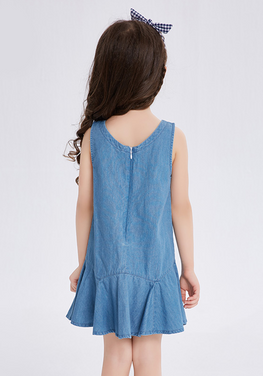 V-Neck Denim Dress