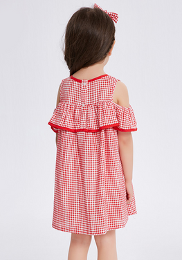 Organic Plaid Sleeveless Dress