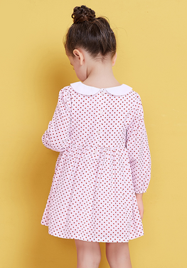 Flecked Cotton Bow Dress